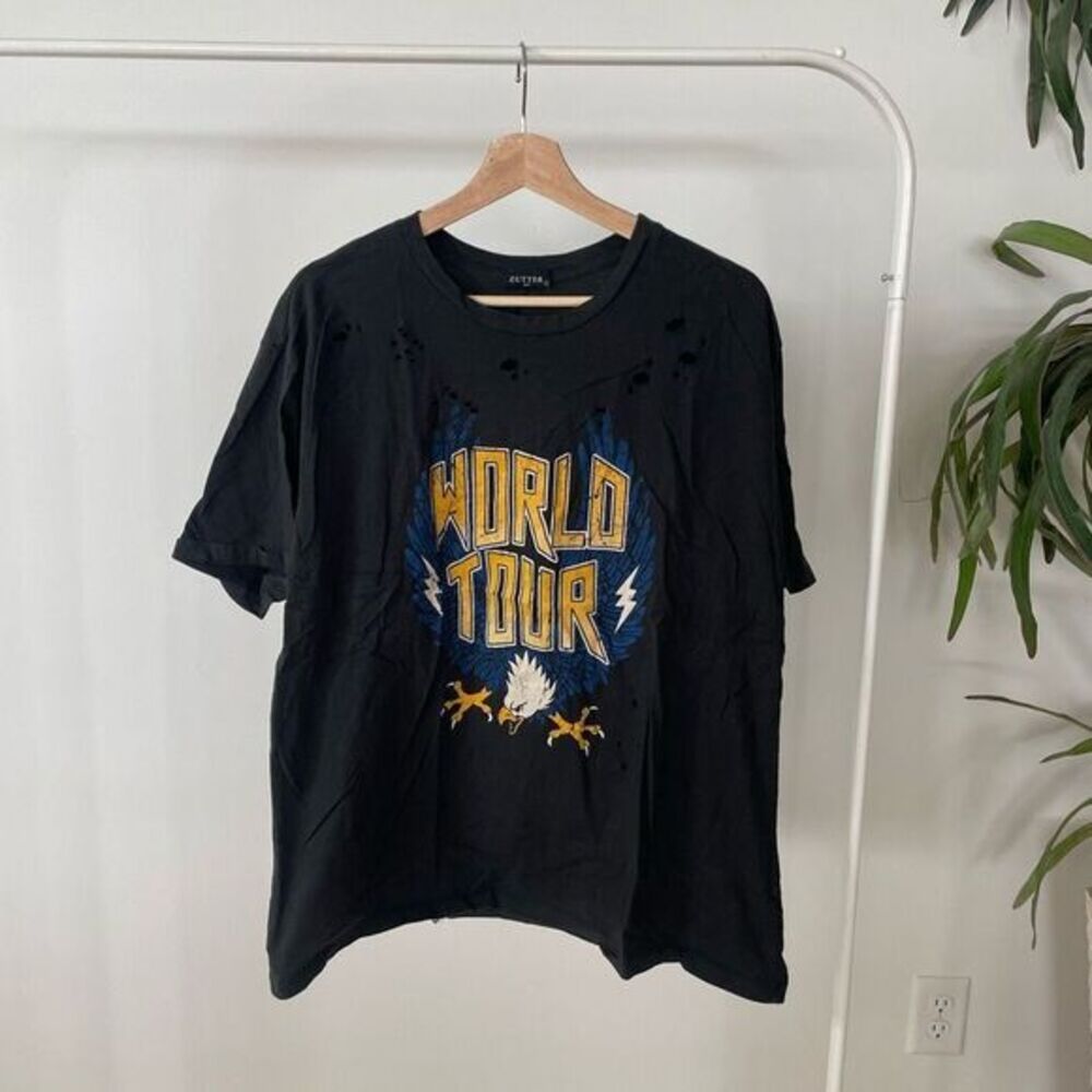 Band Tshirt Distressed Eagle Boho